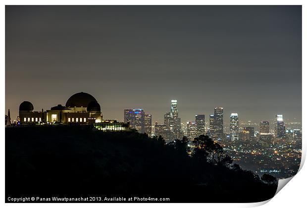Griffith Observatory Print by Panas Wiwatpanachat