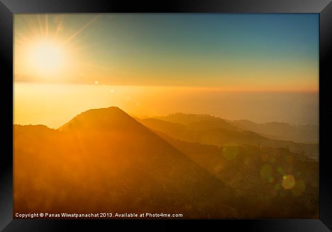 Sunrise in Hollywood Framed Print by Panas Wiwatpanachat