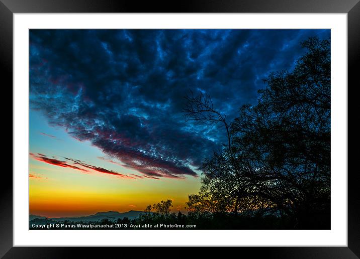 Massive Cloud Framed Mounted Print by Panas Wiwatpanachat