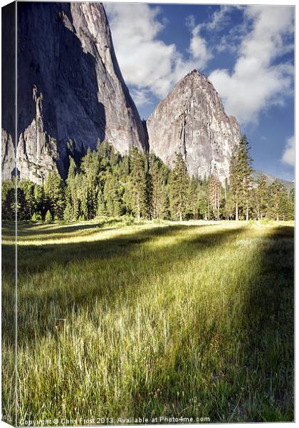 Cathedral Rocks in Yosemite Valley Canvas Print by Chris Frost