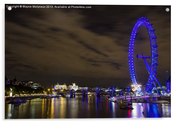 The London Eye Acrylic by Wayne Molyneux