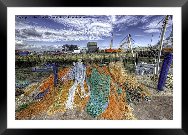 Fishing nets at Whitstable Framed Mounted Print by Thanet Photos
