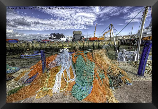 Fishing nets at Whitstable Framed Print by Thanet Photos