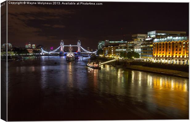 River Thames & Tower Bridge Canvas Print by Wayne Molyneux