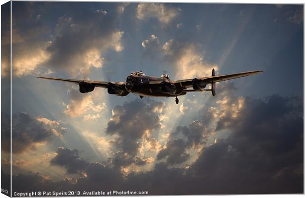 Avro Lancaster - Night Ops Canvas Print by Pat Speirs