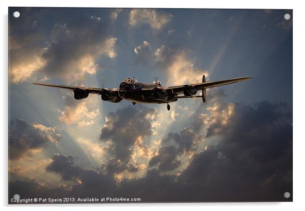 Avro Lancaster - Night Ops Acrylic by Pat Speirs