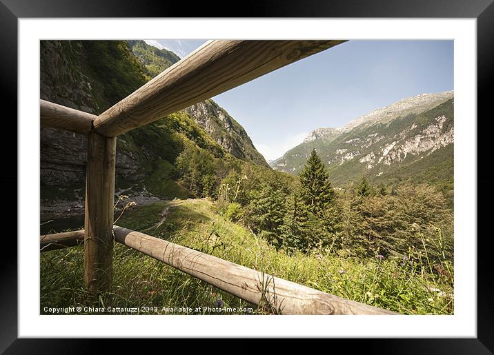 A view of italian mountains Framed Mounted Print by Chiara Cattaruzzi