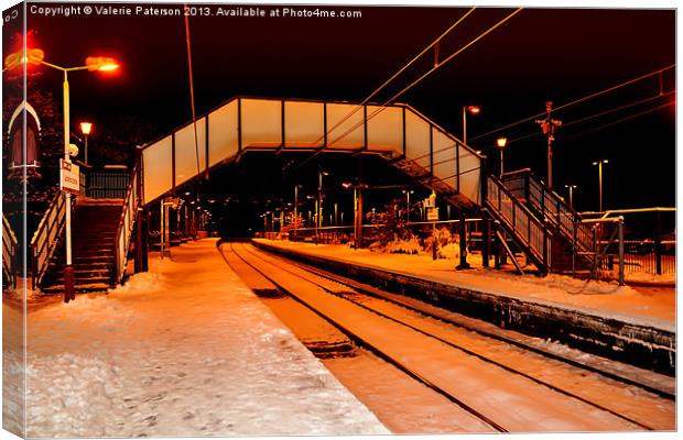 Johnstone Train Station Canvas Print by Valerie Paterson