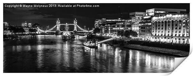 River Thames & Tower Bridge Print by Wayne Molyneux