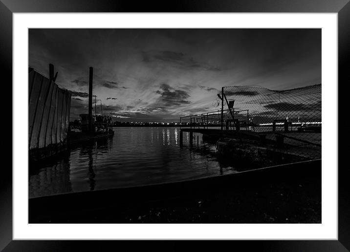 Nightfall on the Backwater Channel Framed Mounted Print by Daniel Rose