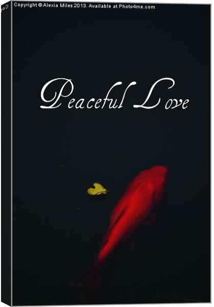 Peaceful Love Canvas Print by Alexia Miles