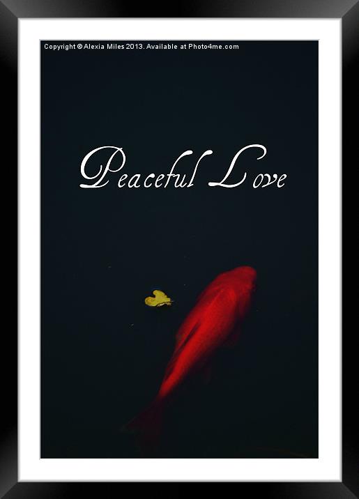 Peaceful Love Framed Mounted Print by Alexia Miles