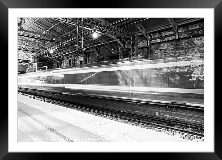 Speedy Train Framed Mounted Print by Keith Thorburn EFIAP/b