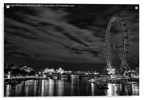 The London Eye Acrylic by Wayne Molyneux