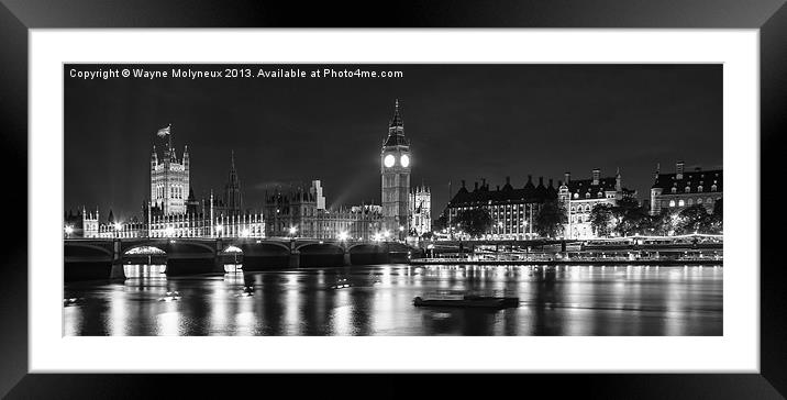 Palace of Westminster Framed Mounted Print by Wayne Molyneux