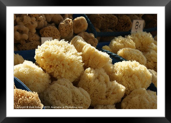 Greek Sponge Framed Mounted Print by Mark Hobson