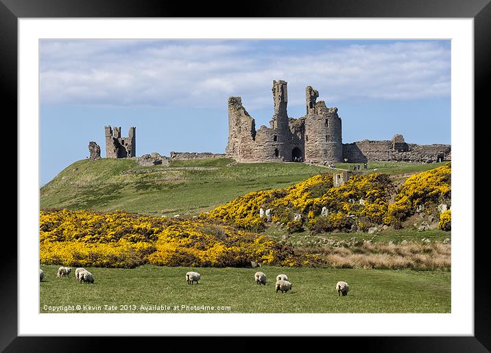 Dunstanburgh castle Framed Mounted Print by Kevin Tate
