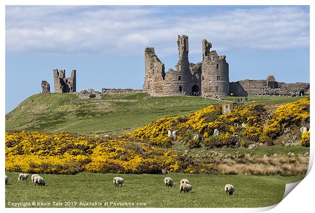 Dunstanburgh castle Print by Kevin Tate