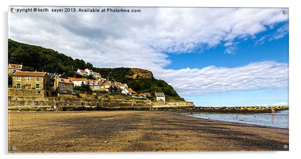 Sea View Runswick Bay Acrylic by keith sayer