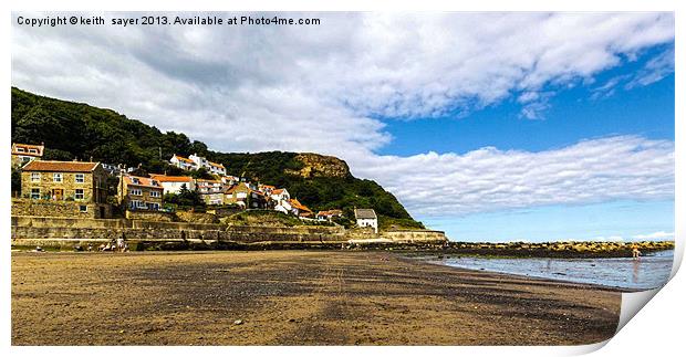 Sea View Runswick Bay Print by keith sayer