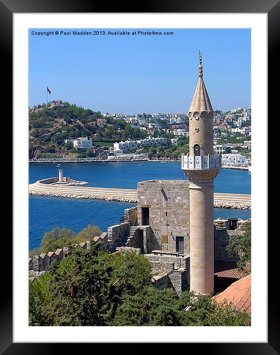 Bodrum Bay Mosque - Turkey Framed Mounted Print by Paul Madden