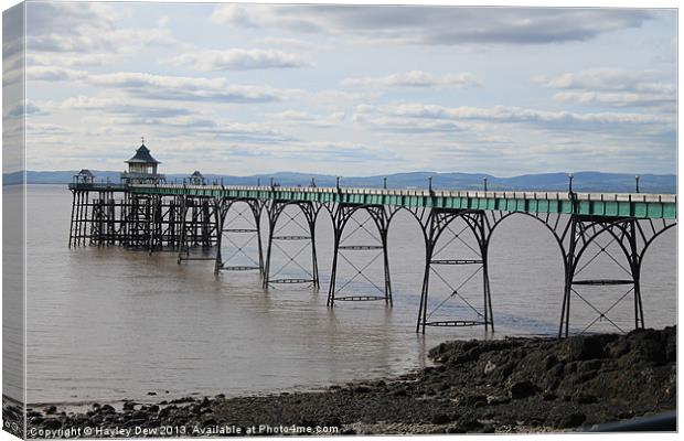 Clevedon Pier Canvas Print by Hayley Dew