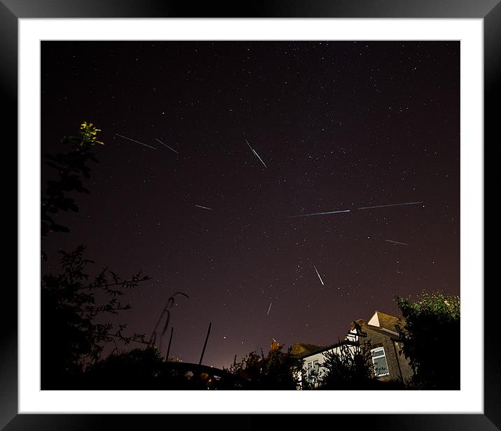 Perseids Framed Mounted Print by Jamie Stokes