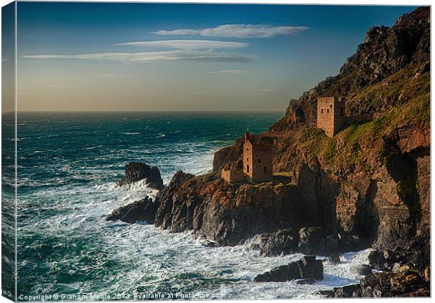 Botallack tin mine Canvas Print by Graham Moore