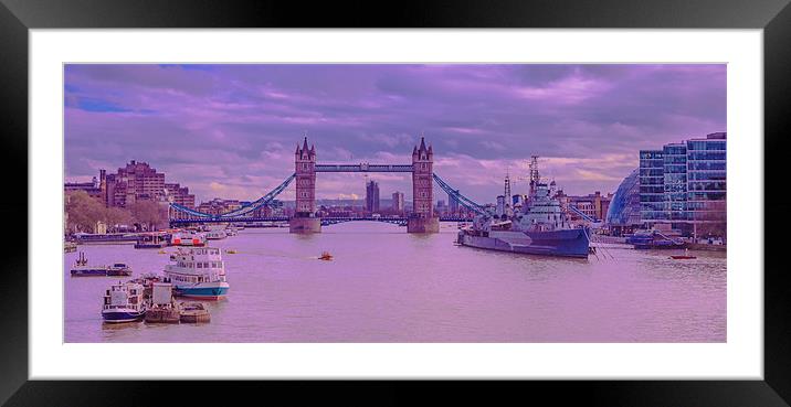 Iconic Thames Framed Mounted Print by Ray Shiu