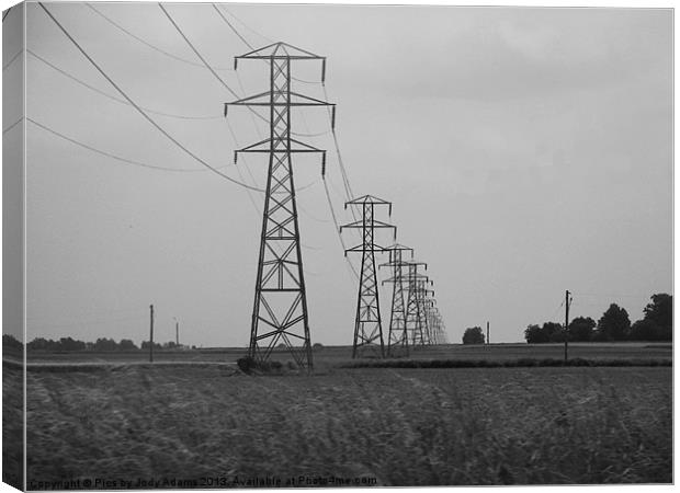 Electrical Towers Canvas Print by Pics by Jody Adams