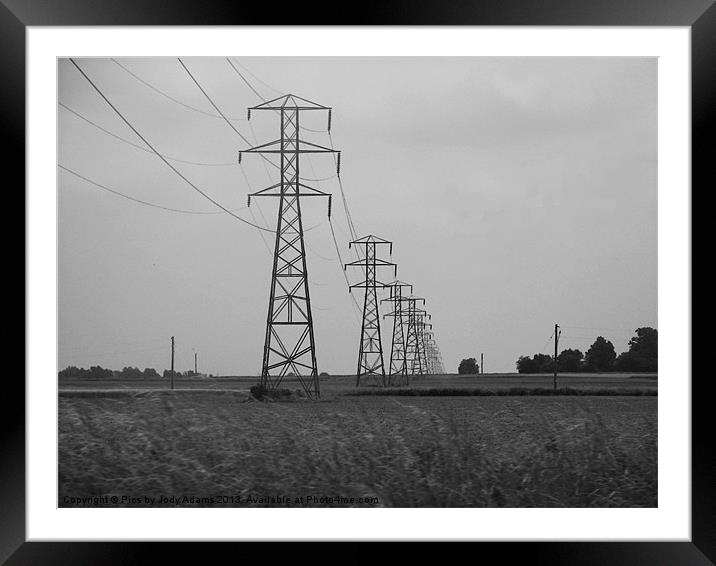 Electrical Towers Framed Mounted Print by Pics by Jody Adams