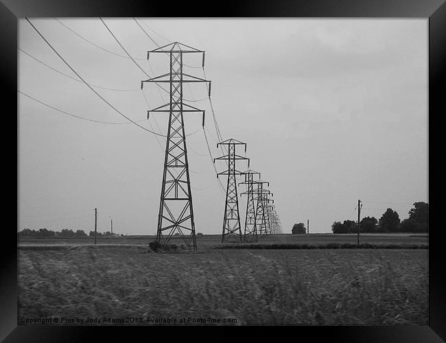 Electrical Towers Framed Print by Pics by Jody Adams