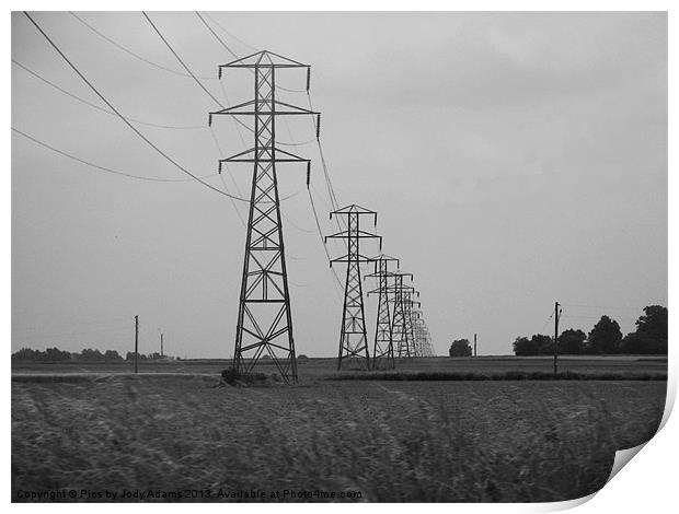 Electrical Towers Print by Pics by Jody Adams