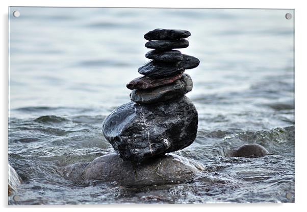 Well Balanced Stones Acrylic by Rosie Spooner