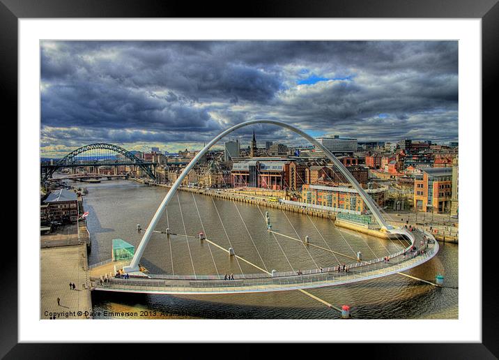 The River Tyne Framed Mounted Print by Dave Emmerson