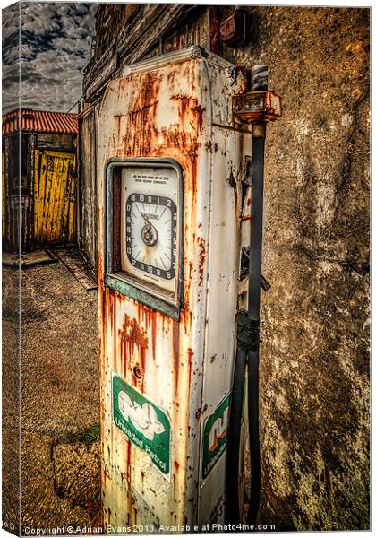 Rusty Gas Pump Canvas Print by Adrian Evans