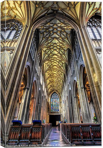 Gothic Architecture Canvas Print by Adrian Evans