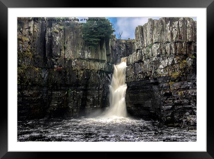 High Force Co Durham Framed Mounted Print by Trevor Kersley RIP