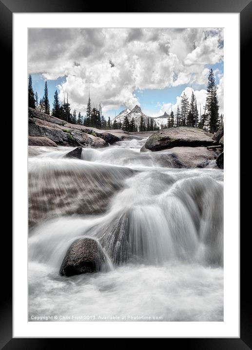 Tuolumne River and Unicorn Peak Framed Mounted Print by Chris Frost