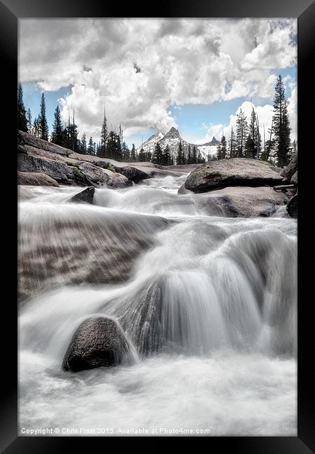 Tuolumne River and Unicorn Peak Framed Print by Chris Frost
