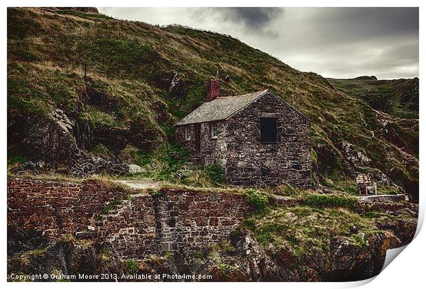 Fishermans Cottage Print by Graham Moore