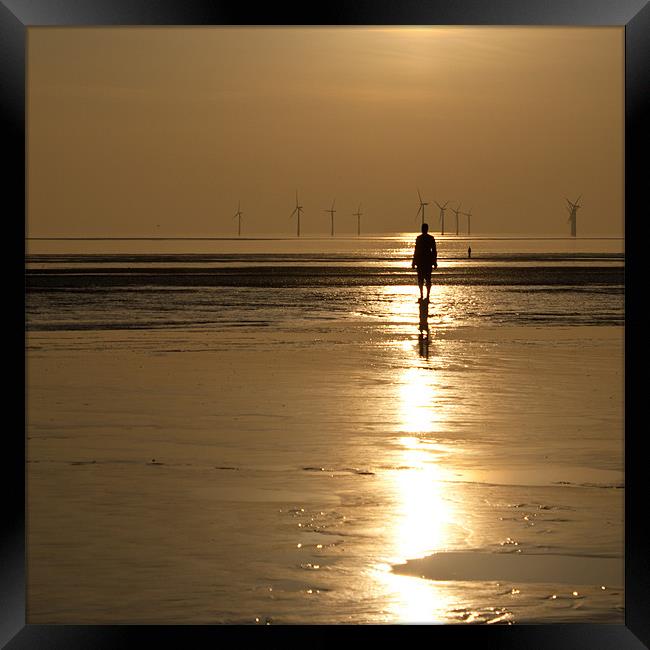 Crosby Golden Sunset Framed Print by Andy McGarry