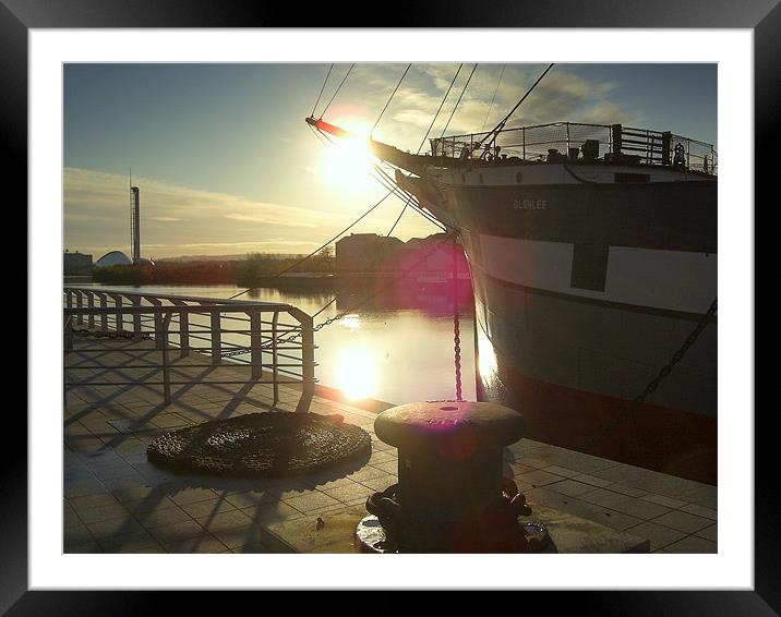 Sunrise on the Clyde Framed Mounted Print by Edward Burns