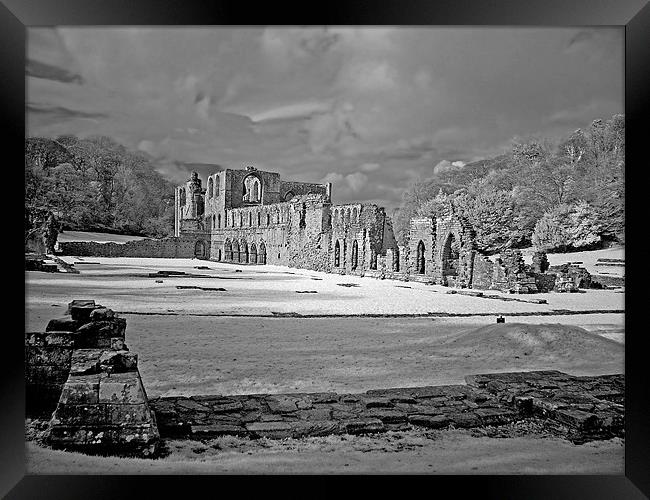 Furness Abbey - Infra-red Framed Print by Ken Patterson