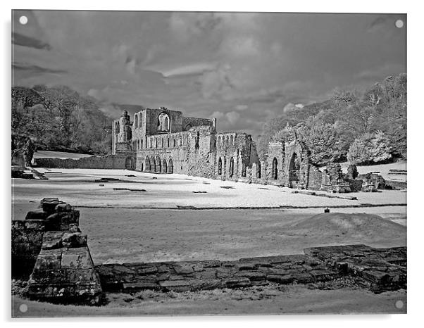 Furness Abbey - Infra-red Acrylic by Ken Patterson