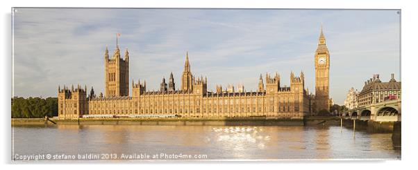 The houses of parliament,London,UK Acrylic by stefano baldini