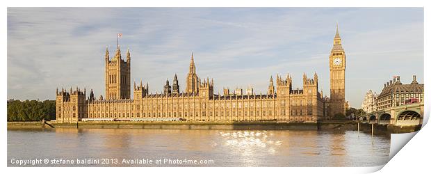 The houses of parliament,London,UK Print by stefano baldini