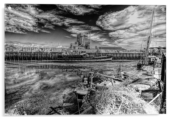 Whitstable in mono Acrylic by Thanet Photos