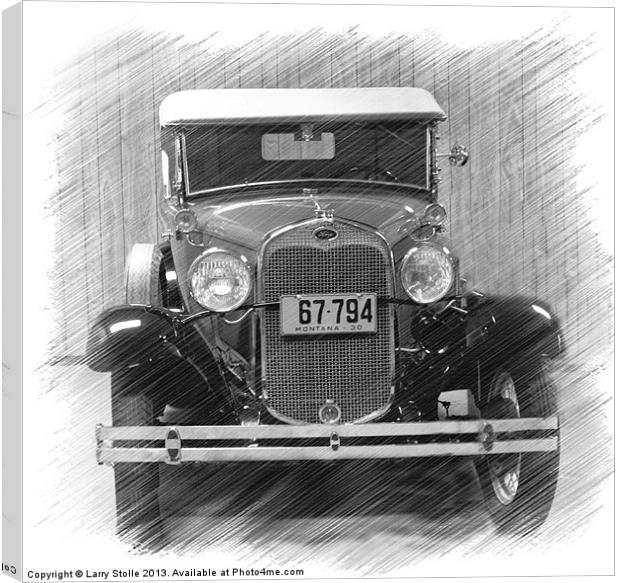 OLD FORD CAR Canvas Print by Larry Stolle