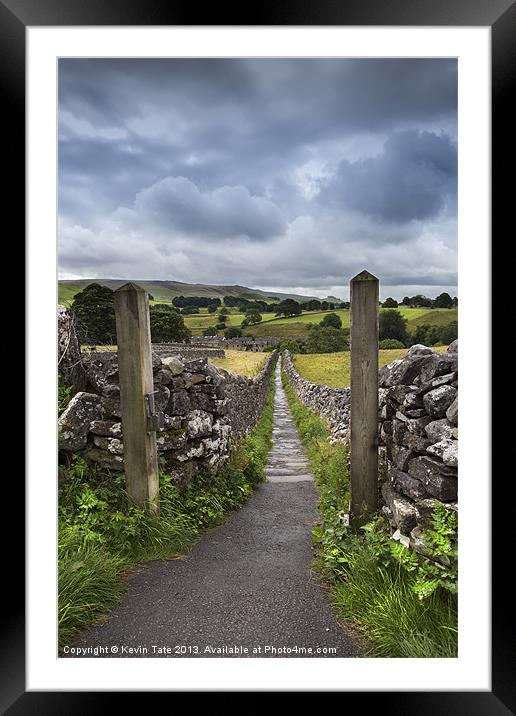 Grassington Rural Path Framed Mounted Print by Kevin Tate